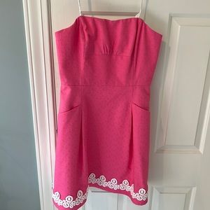 Lilly Pulitzer strapless dress with pockets